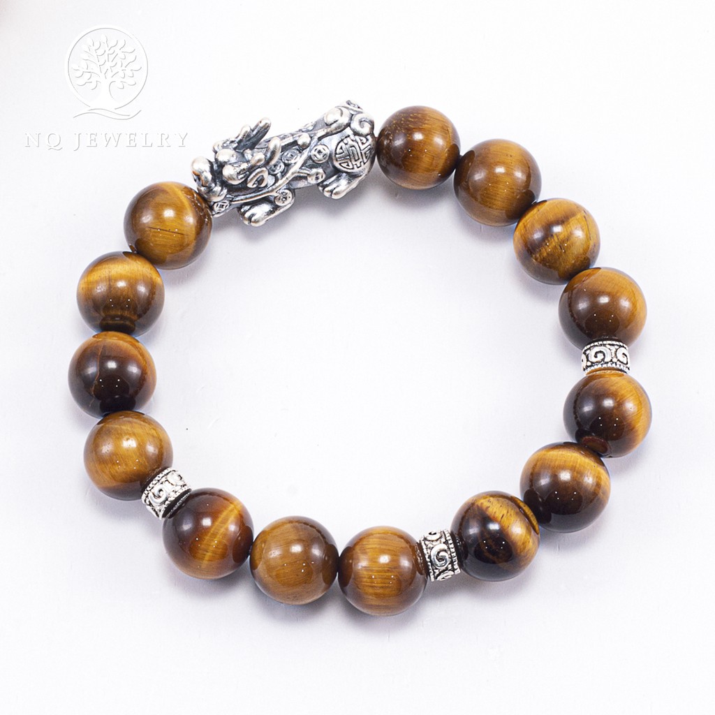 Vòng tay phối charm tỳ hưu bạc thái - NQ Jewelry