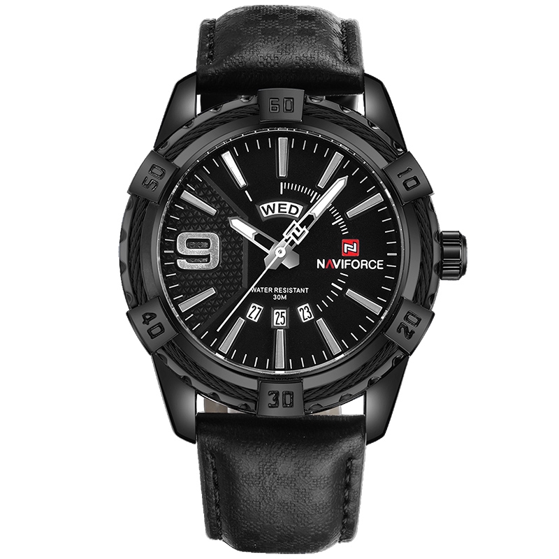 NAVIFORCE NF9117L Men Sport Fashion Leather Band Analog Quartz Watch | BigBuy360 - bigbuy360.vn
