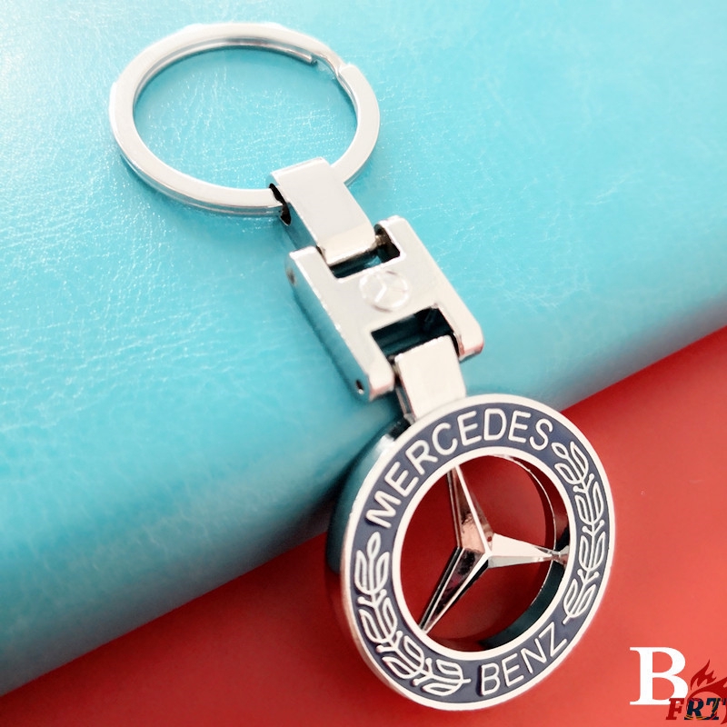 Móc khóa hình logo xe hơi Benz bằng kim loại độc đáo