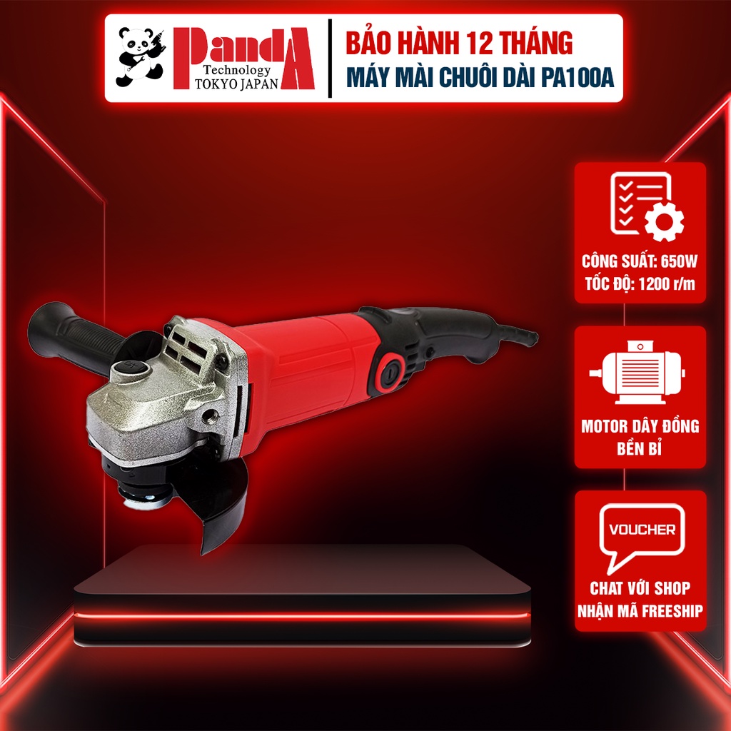 [Mã BMBAU50 giảm 7% đơn 99K] Máy cắt, mài góc, đánh bóng vật dụng cầm tay Panda PA100A 650W công tắc chuôi dài