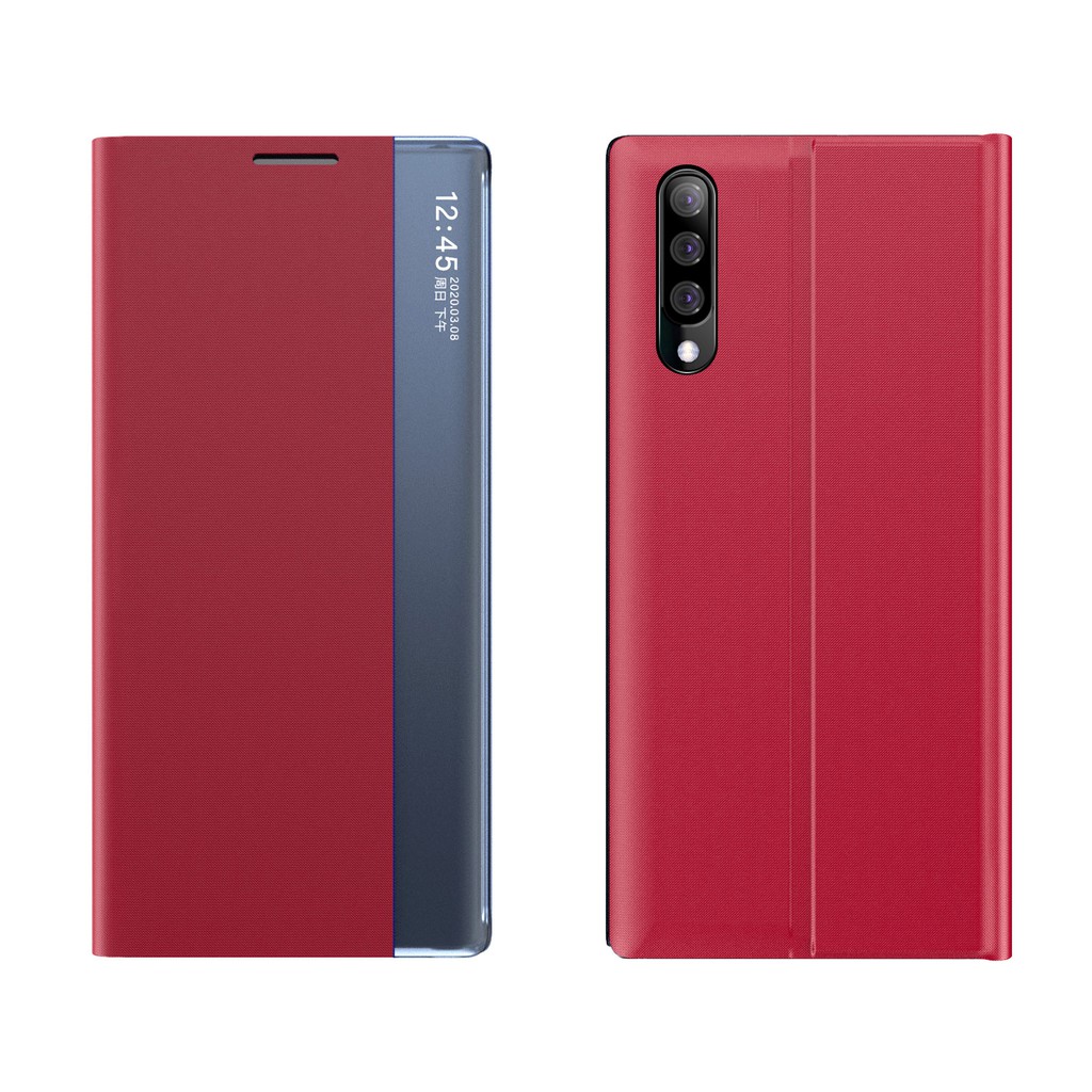 Bao da điện thoại nắp lật PU từ tính có cửa sổ thông minh cho Samsung Galaxy A20 A30 A50 A10 A40 A70 M10