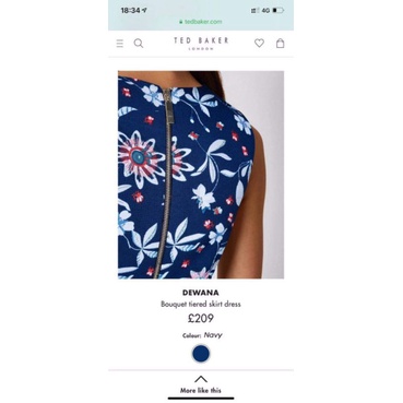 Đầm tầng Ted Baker Dewana bouquet tiered skirt dress