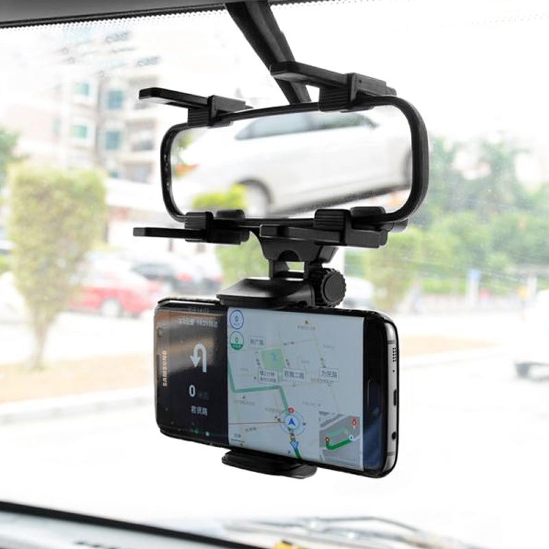 Guugei Giá Đỡ Điện Thoại Gắn Kính Chiếu Hậu Ô Tô
