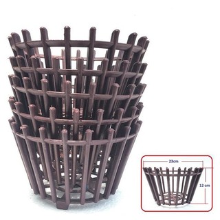bộ 10 chậu lan giả gỗ fi 30