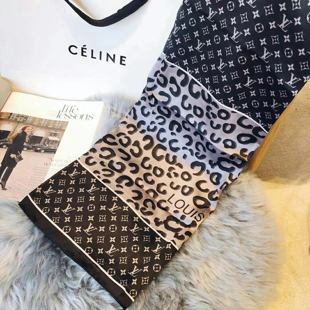 Khăn Choàng Lụa Dài Chống Nắng In Họa Tiết Thời Trang Cho Nữ