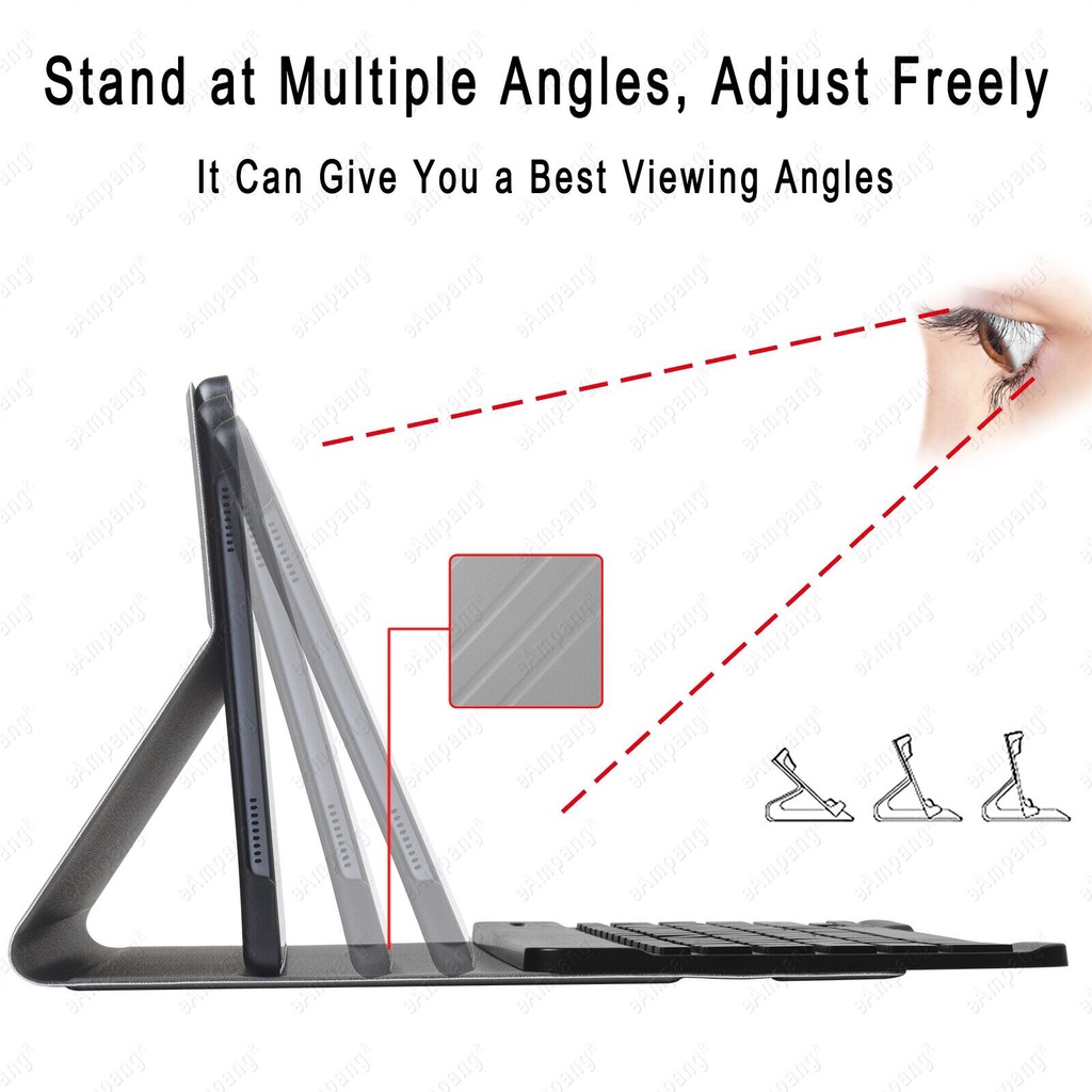 Bao Da Máy Tính Bảng PU Tích Hợp Bàn Phím Và Bàn Phím Màu Cầu Vồng Cho Samsung Galaxy Tab A8 10.5 2021 SM-X200 SM-X205 Ốp