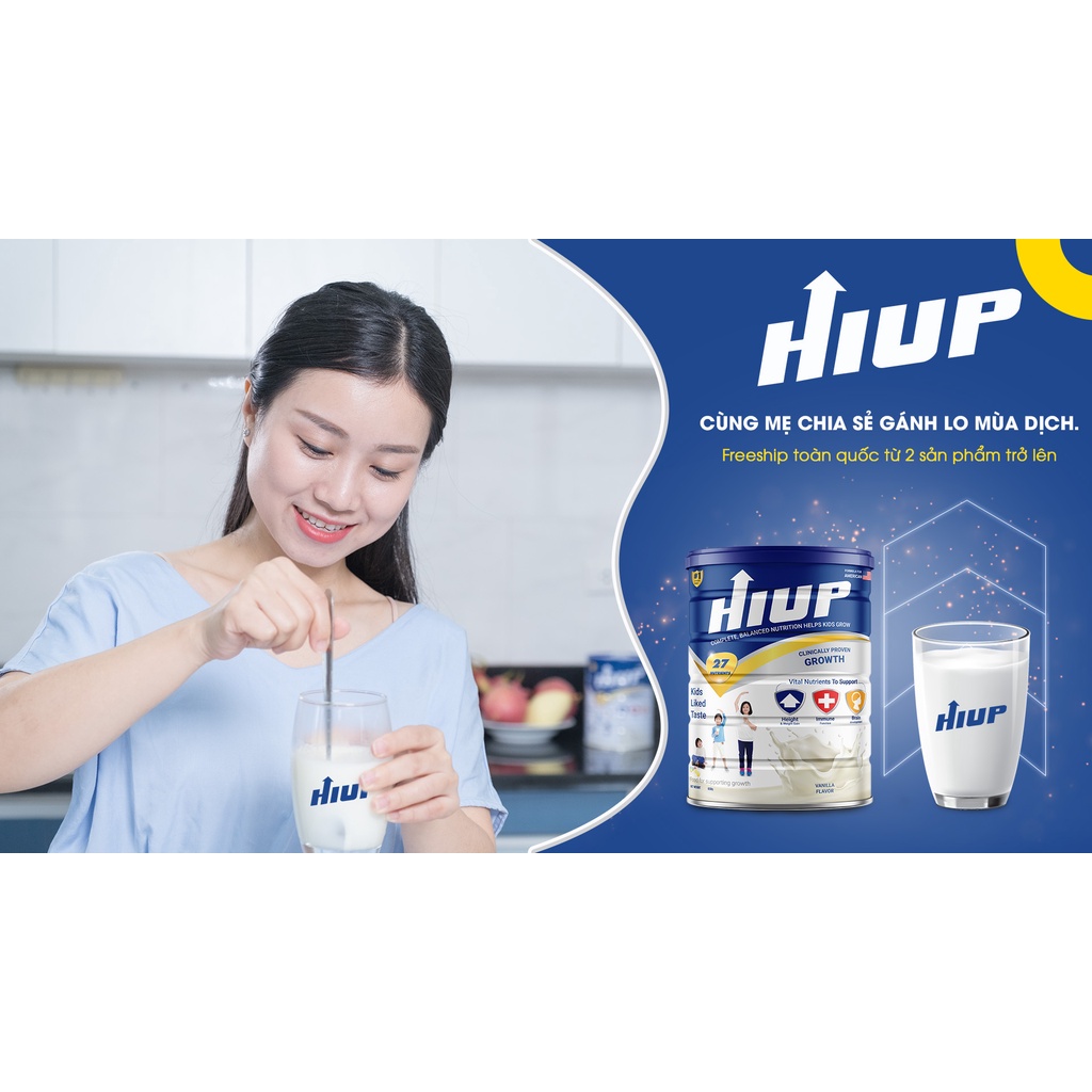 Sữa Bột HIUP Tăng chiều cao, Tăng cân cho bé - Mua 6 tặng 4 ( 2 Sữa bột Hiup + 2 Unical)