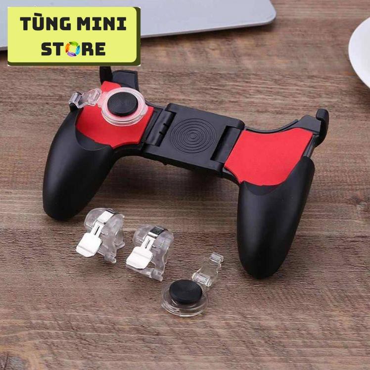 Tay Cầm Chơi Game PUBG, Liên Quân 5 in 1 Dùng Cho Điện Thoại 4.5 - 6.5 inch