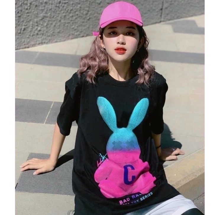 Áo Phông thỏ Rb 7 màu - Kiểu áo phông form rộng tay lỡ cotton CiZi.shop