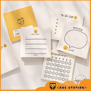 Bộ 50 tờ giấy ghi chú icon smile