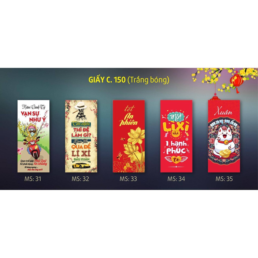 BỘ 10 BAO LÌ XÌ MIX 5 MẪU BẤT KÌ | BigBuy360 - bigbuy360.vn