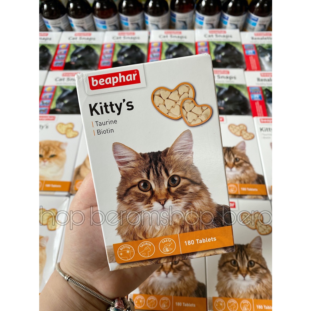 (180V) VITAMIN BEAPHAR KITTY'S CHO MÈO BỔ SUNG TAURINE VÀ BIOTIN NHẬP NGA GIÁ CỰC RẺ