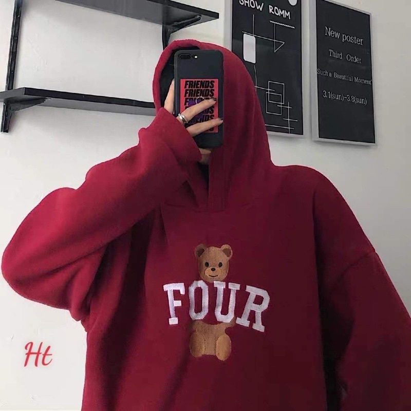 Áo hoodie gấu FOUR HT12
