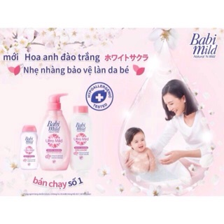 Sữa tắm trẻ em Babi Mild - White Sakura