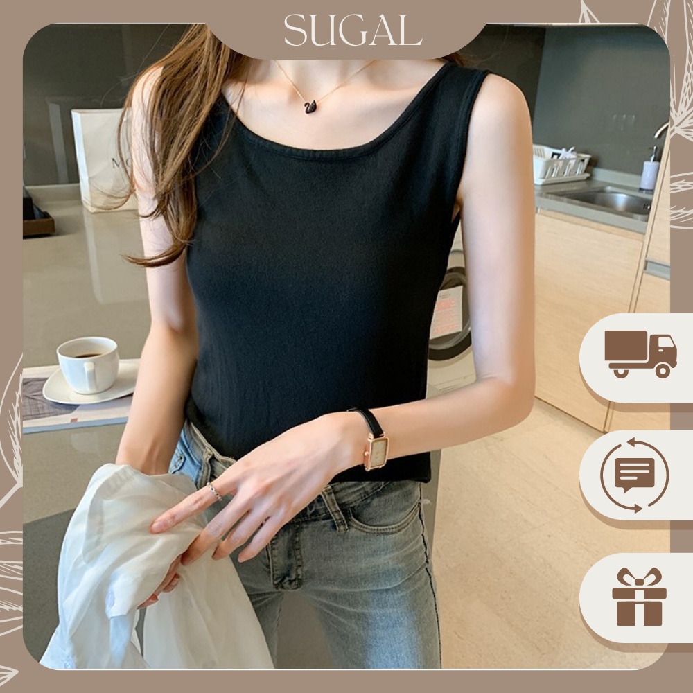 [Kèm Video SP] Áo Ba Lỗ Nữ Thun Tăm Cao Cấp Trơn Màu Basic Phong Cách Cá Tính Trẻ Trung Thời Trang Sugal TOP NU 020V2