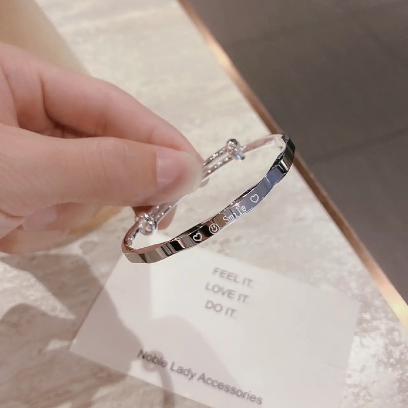 Nữ thời trang đơn giản Vòng tay mặt cười Vòng tay cá tính có thể điều chỉnh