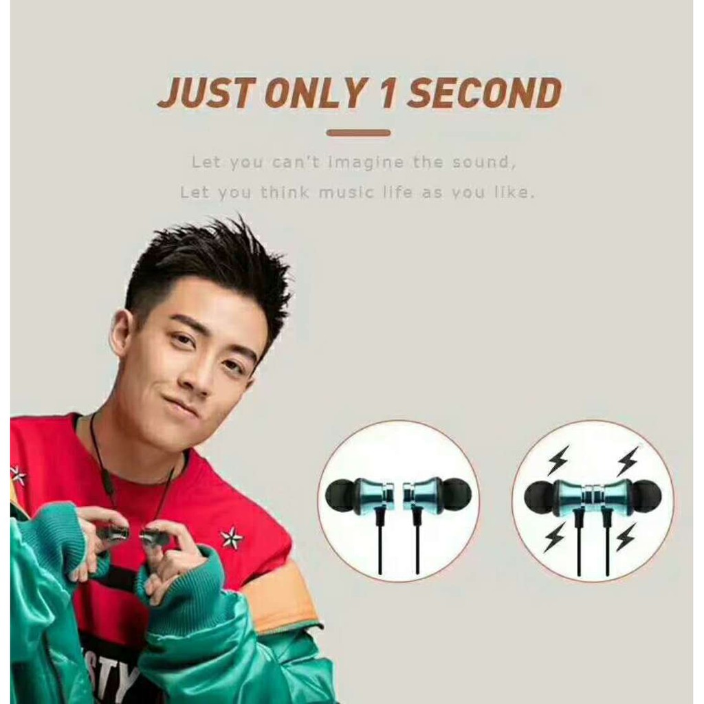 Tai nghe nam châm bluetooth Sports Headset kiểu dáng thể thao gọn nhẹ