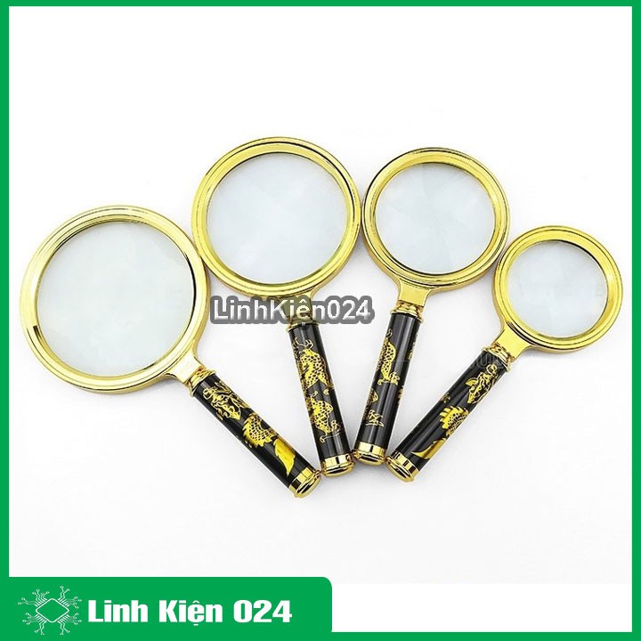 Kính Lúp Cầm Tay Magnifier X4 Tiện Lợi Mạ Vàng