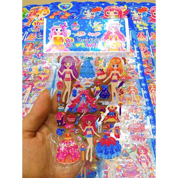 Tấm miếng dán công chúa thay váy- sticker nhỏ trang trí cho bé gái