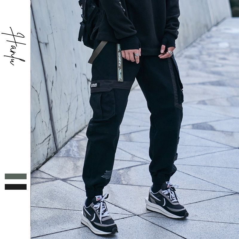 Quần jogger nam kaki túi hộp Aolang Black A5135