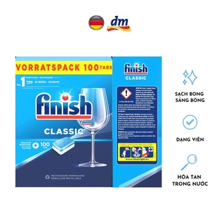 Finish - Viên rửa chén All in 1 đa năng túi 75 viên, 100 viên - hàng nhập khẩu Đức
