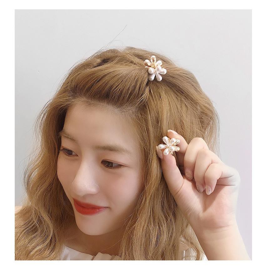 Kẹp Tóc Mái GALANO Kẹp Tóc Hàn Quốc Đính Ngọc Trai Nhân Tạo Hình Hoa Xinh Xắn FA-001237
