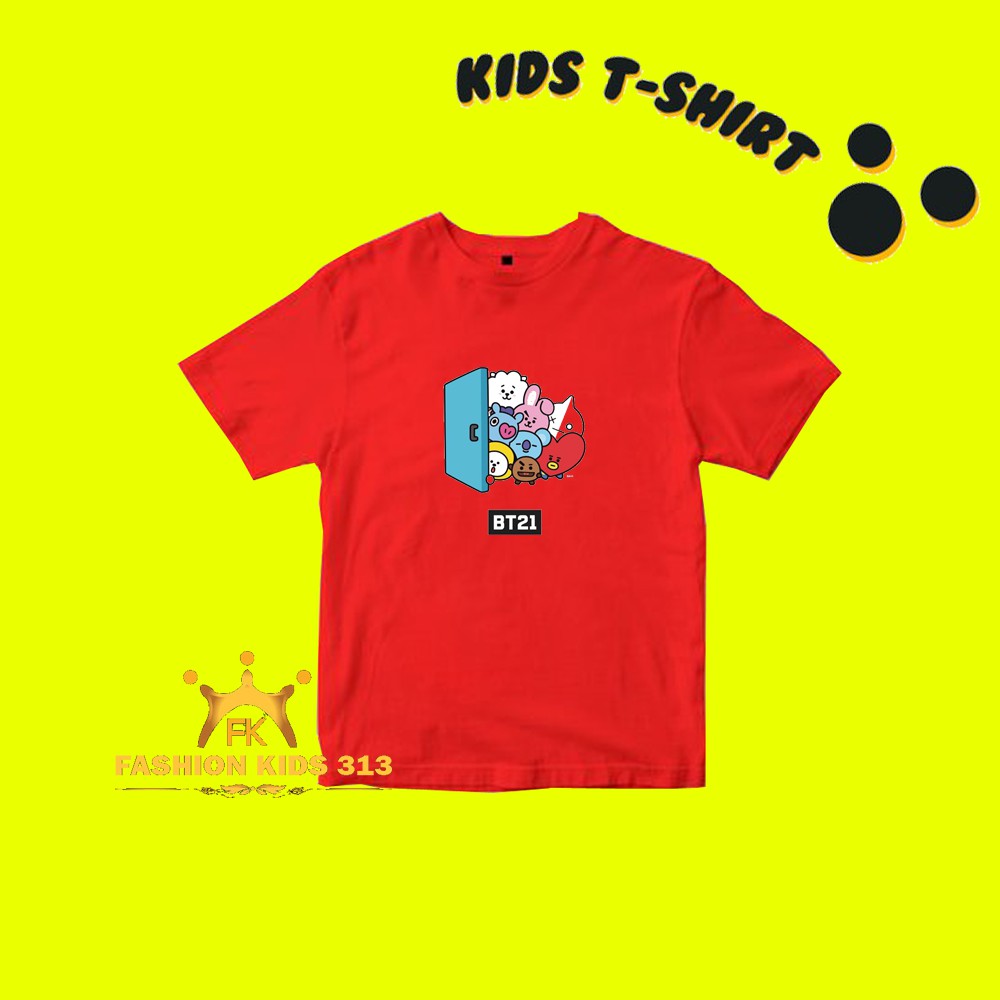 Áo Thun Họa Tiết Logo Bt21 Bts Bt121 0544 - Fashionkids313