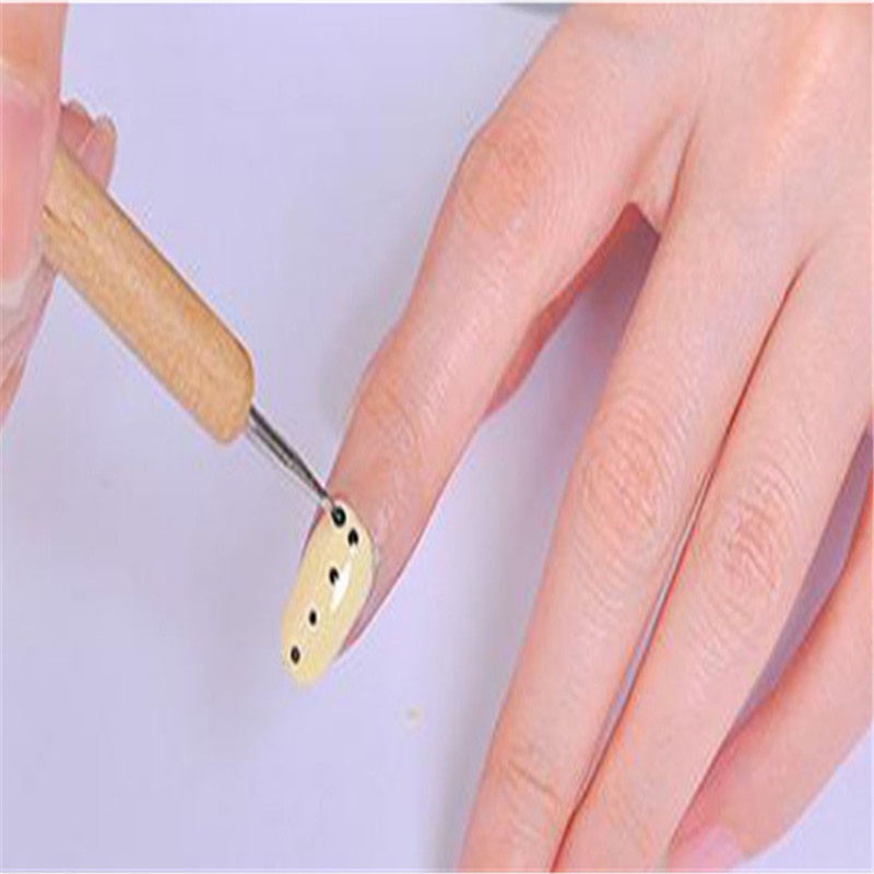 Set 5 Bút Gỗ 2 Đầu Vẽ Chấm Bi Trang Trí Móng Tay