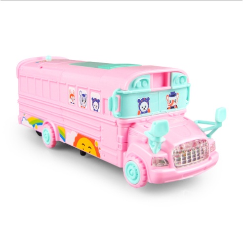 [Hàng Sẵn] Đồ chơi robot biến hình thành xe bus có nhạc đèn vui nhộn