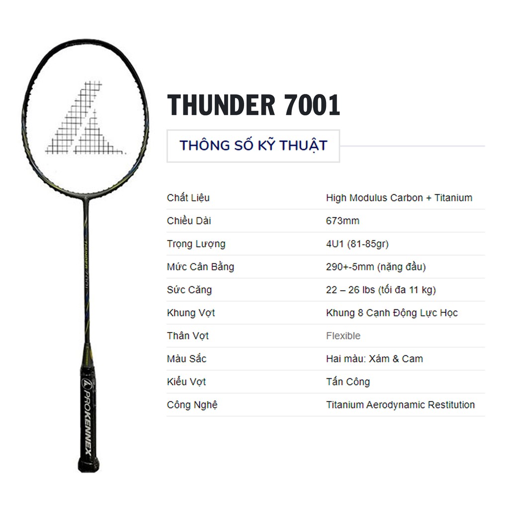 Vợt cầu lông ProKennex Thunder 7001