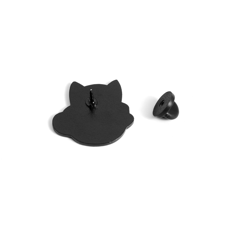 Ghim cài áo QIHE JEWELRY hình mèo con ôm tách cafe thích hợp làm quà tặng cho bạn bè