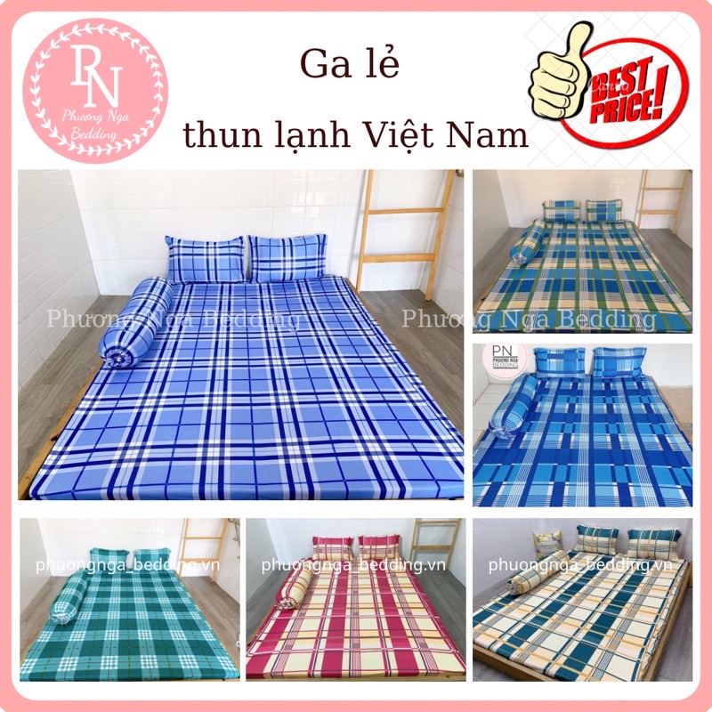 Ga lẻ thun lạnh Việt Nam họa tiết Kẻ Sọc (không áo gối)