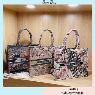 [ORDER+ẢNH THẬT] Túi xách vải tote nữ dây đeo gốc kép thêu hoa cách điệu gồm size lớn và size nhỏ Ulzzang siêu xinh ❤️