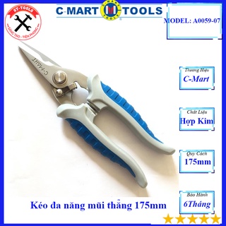 Kéo đa năng mũi thẳng 175mm a0059-07 c-mart hàng nhập khẩu đài loan