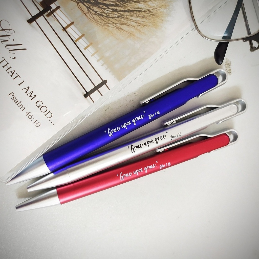 Bút Bi Bấm (1 cây) - Grace Upon Grace - John1:16 - BUT-1860