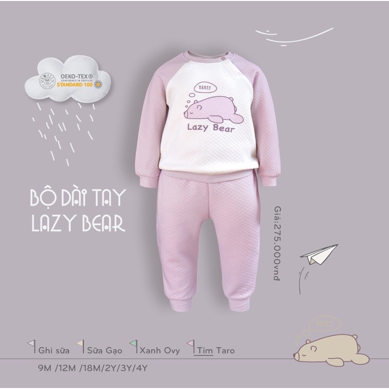 HRNEE - Bộ Dài Chần Bông Hrnee Cho Bé Trai Bé Gái- Shop NGA STONE