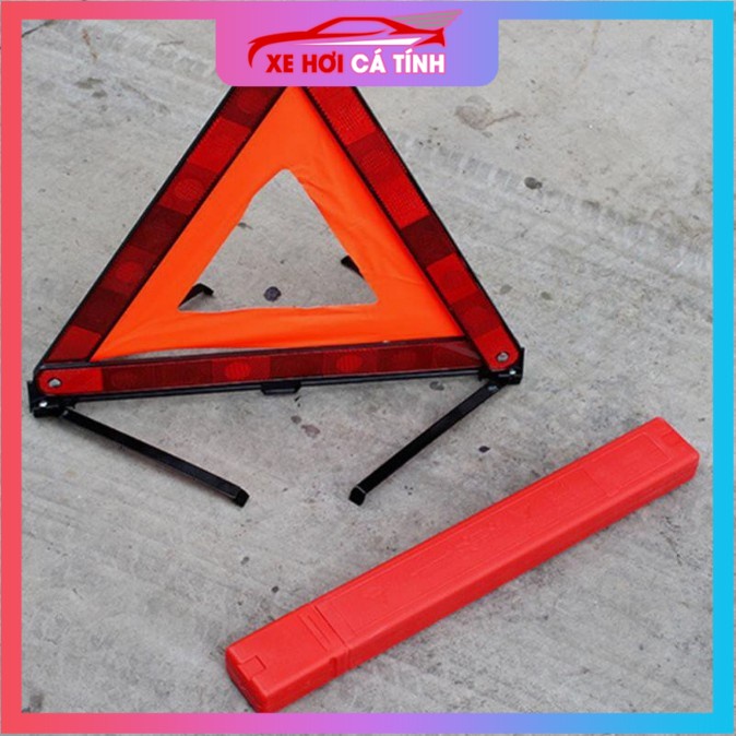 Biển tam giác phản quang cảnh báo đỗ xe an toàn có thể gấp gọn, mang theo tiện lợi