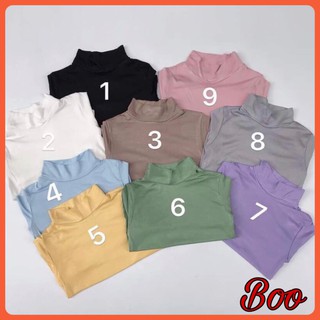 Áo giữ nhiệt cho bé -Áo bún giữ nhiệt cổ 3 phân bảng màu 2020 cho bé trai/bé gái mềm mịn