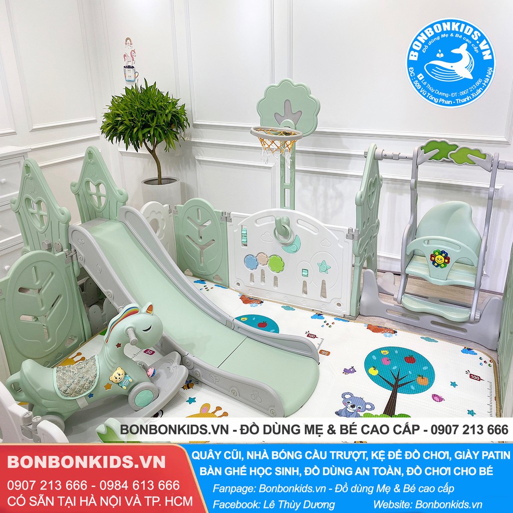 Combo Quây Full Set Baby-Cosi Quây lá gấp gọn - Nhà bóng cho bé