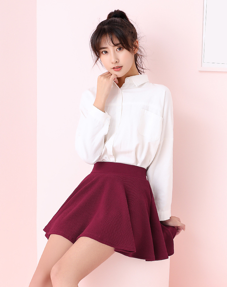 Chân Váy Ngắn Chữ A Lưng Cao Màu Trơn Gợi Cảm Cho Nữ | BigBuy360 - bigbuy360.vn