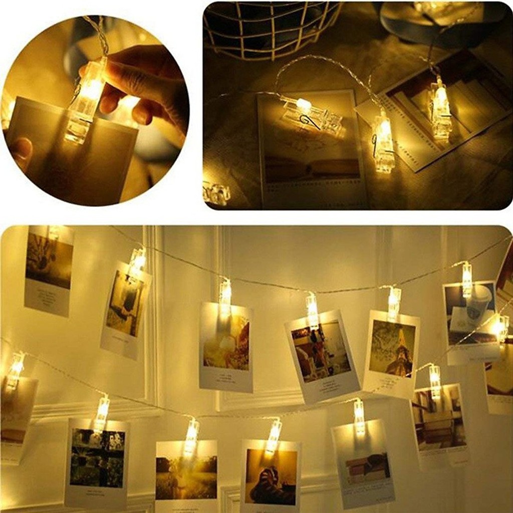 Set dây treo ảnh đèn Led 6m - 40 đèn