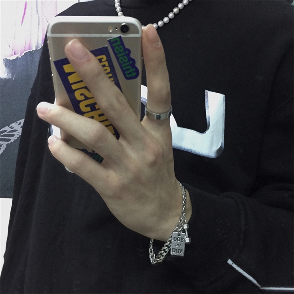 𝑭𝑹𝑬𝑬𝑺𝑯𝑰𝑷  Vòng Tay Unisex Bằng Hợp Kim Mặt Hình Quả Tạ Và Tấm Thẻ Vuông Ghi Chữ YOU and ME Dành Cho Các Cặp Đôi