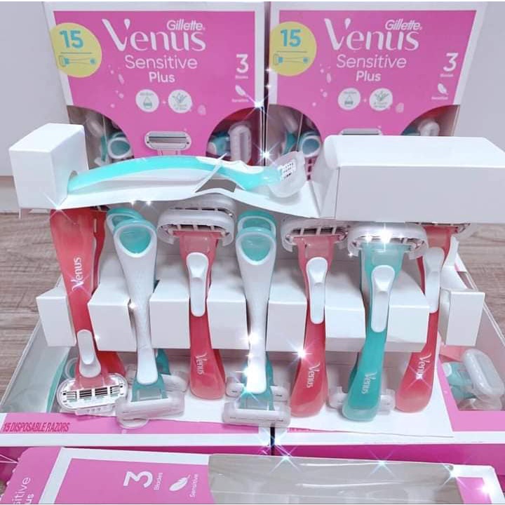 Dao cạo nữ Venus Glitte Sensitive plus 3 đầu lưỡi (1 cái)