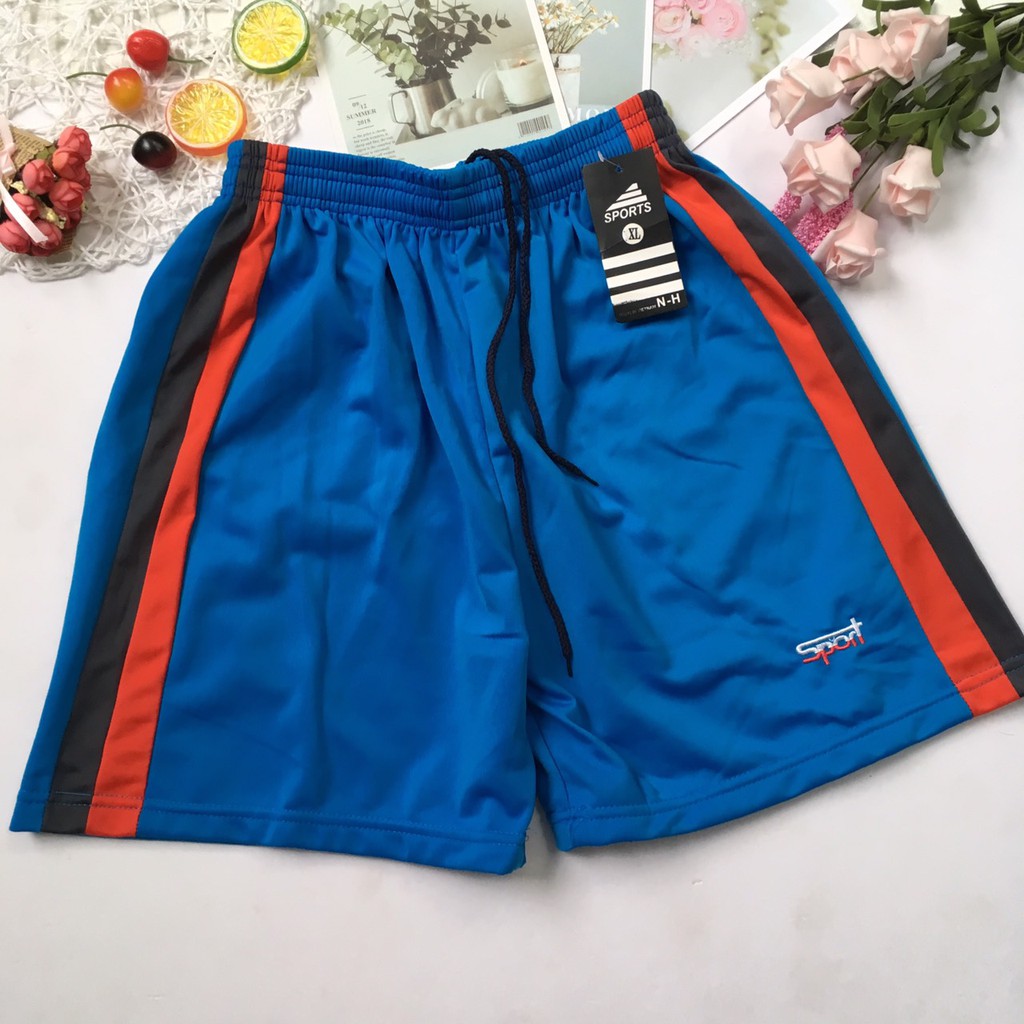 Quần đùi sọt nam thể thao mặc nhà thun phối 2 sọc - SIZE XL từ 58kg-65kg - QDN01 | BigBuy360 - bigbuy360.vn