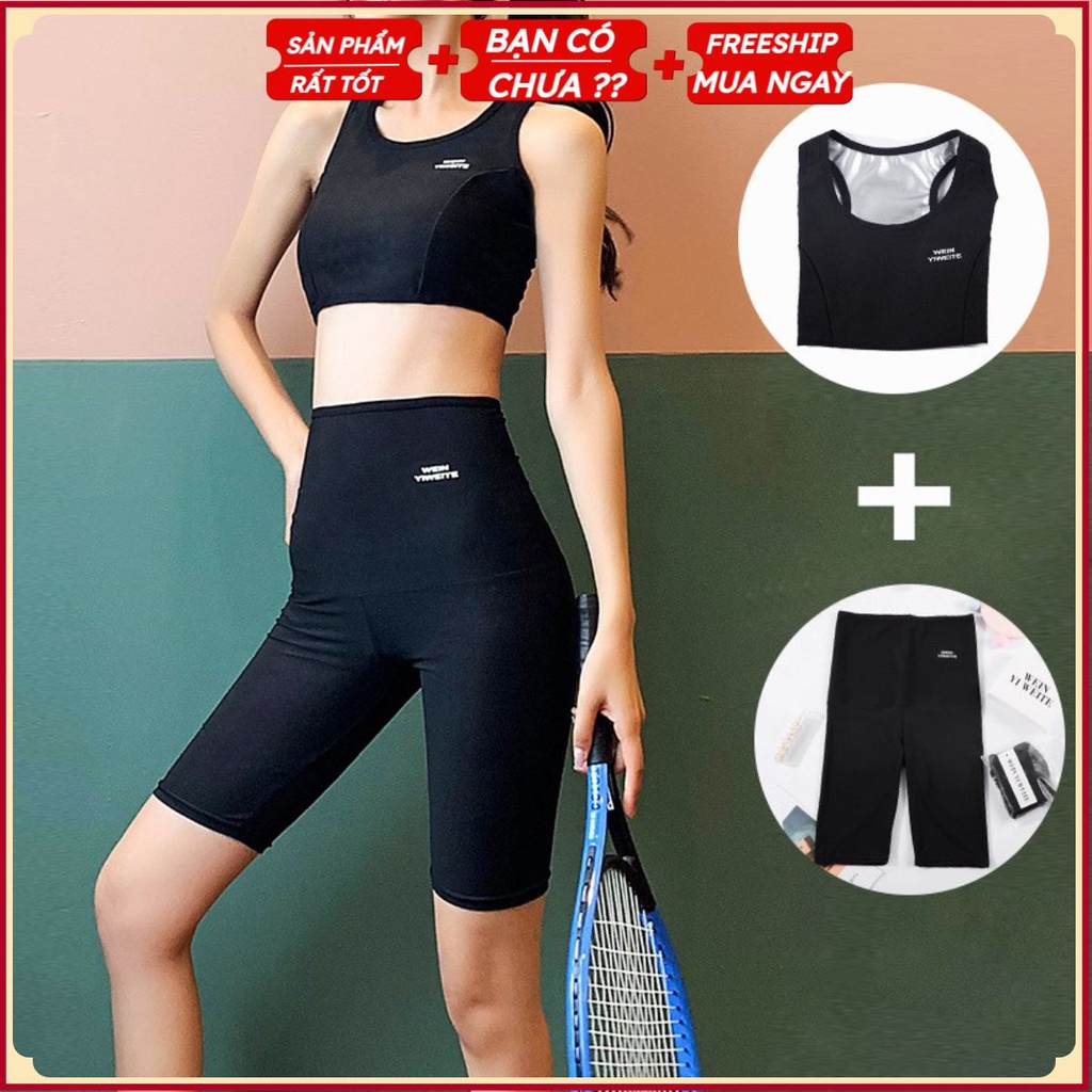 PVN29974 Set bộ tan mỡ, đổ mồ hôi tập gym, yoga, tập thể thao giảm mỡ T2