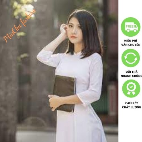 áo dài lụa trắng học sinh áo dài truyền thống nữ sinh dễ thuong_Minchu | BigBuy360 - bigbuy360.vn