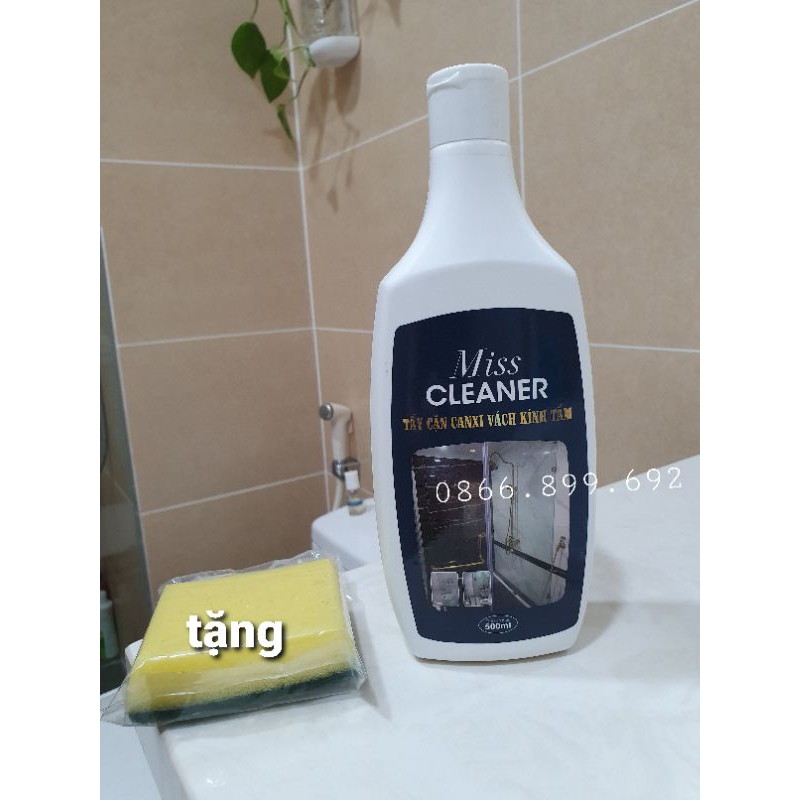 (Chính hãng) Tẩy cặn canxi vách kính tắm KHÔNG MÙI - Miss Cleaner