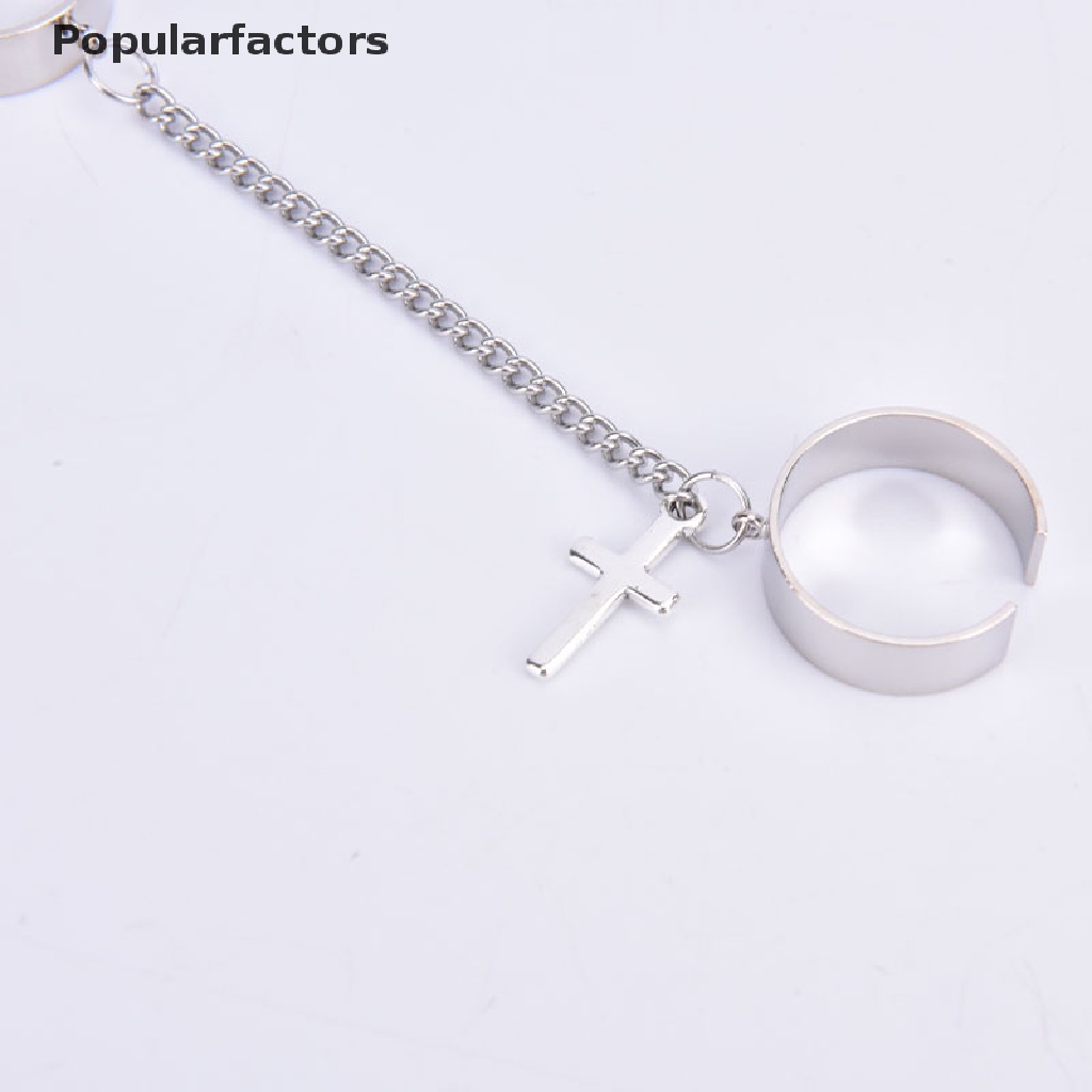 Nhẫn Hai Lớp Hình Chữ Thập Bằng Thép Không Gỉ