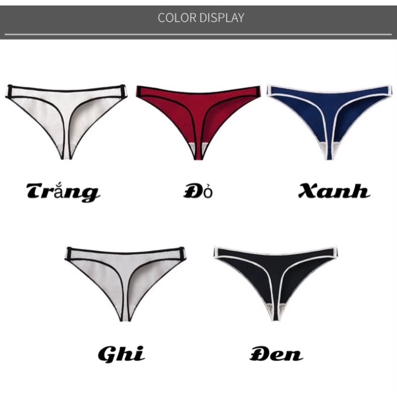 Quần Lọt Khe Nữ ❤️FREESHIP❤️ Quần Lót Lọt Khe Sexy Cotton Lọt Khe phối viền cá tính gợi cảm 232 nội y xanh giá rẻ, chất