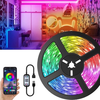Dải đèn neon LED USB 5V Bluetooth RGB SMD5050 0.5M 1M 2M 3M 4M 5M trang trí nền TV linh hoạt